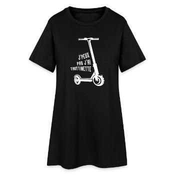 Je peux pas j’ai trottinette - Robe T-shirt Femme - noir - Devant