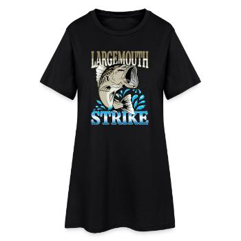 GROSSMAULBARSCH - SCHWARZBARSCH - LUNKERFISCH - Frauen T-Shirt-Kleid - Schwarz - Vorne