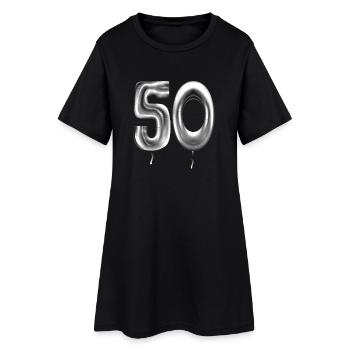 50e anniversaire ballons d’anniversaire 50 ans - Robe T-shirt Femme - noir - Devant