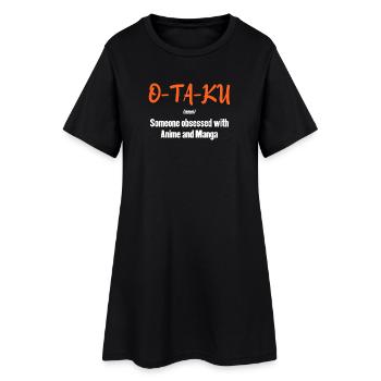 Otaku Anime Manga Statement Japanisch Popkultur - Frauen T-Shirt-Kleid - Schwarz - Vorne