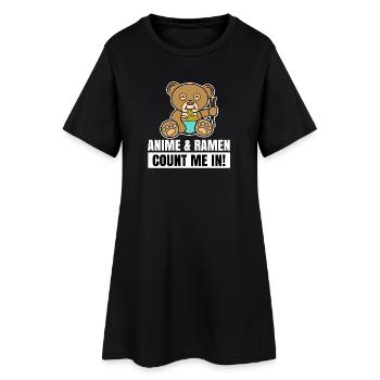 Cartoon Japan Déclaration Anime Manga Pop Culture - Robe T-shirt Femme - noir - Devant