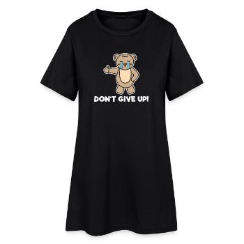 Cartoon Statement Comic Anime Manga Geek - Women’s T-Shirt Dress - black - Front