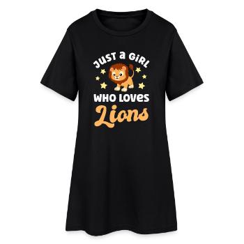 Lion Lion - Robe T-shirt Femme - noir - Devant