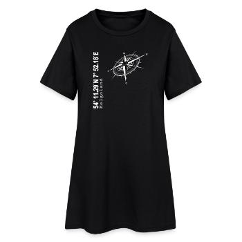Helgoland - Frauen T-Shirt-Kleid - Schwarz - Vorne