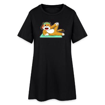 Yoga canin Gymnastique - Robe T-shirt Femme - noir - Devant