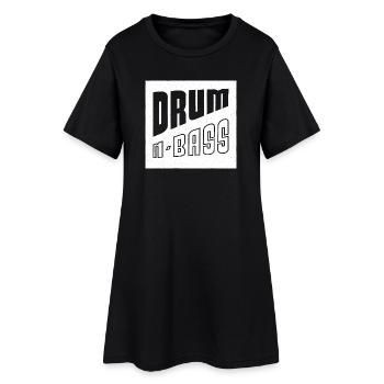 Drum And Bass electronic music DNB, bass - Women’s T-Shirt Dress - black - Front