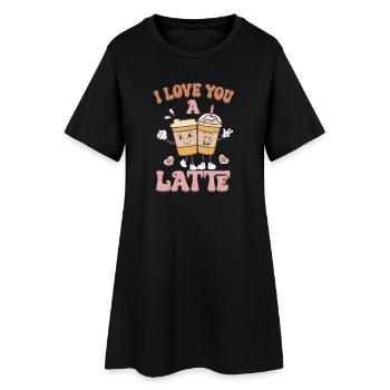 Je t’aime rétro Valentines - Robe T-shirt Femme - noir - Devant