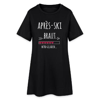 Après-Ski Braut Junggesellenabschied Bride to be - Frauen T-Shirt-Kleid - Schwarz - Vorne