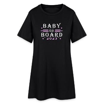 Bébé 2023 - Naissance fille enceinte fille - Robe T-shirt Femme - noir - Devant