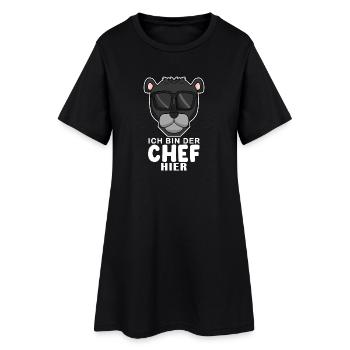 Cool Schwarzer Panther Chef Spruch Sonnenbrille - Frauen T-Shirt-Kleid - Schwarz - Vorne