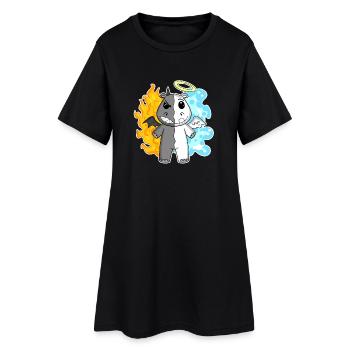 Hippo - Ange et Diable - Robe T-shirt Femme - noir - Devant
