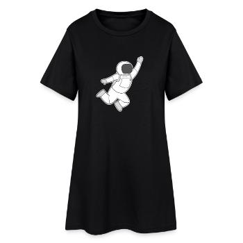 Astronaut Motif Space - Women’s T-Shirt Dress - black - Front