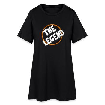 Retro The Legend logo in orange circle - Women’s T-Shirt Dress - black - Front