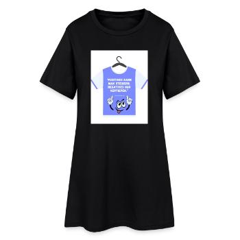 Positives kann man steigern...Zitat Weisheit - Frauen T-Shirt-Kleid - Schwarz - Vorne