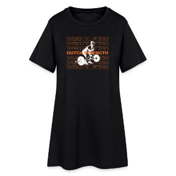 Haltérophilie néerlandaise - Robe T-shirt Femme - noir - Devant