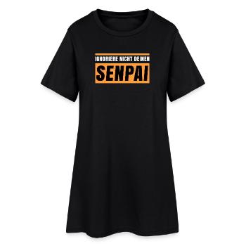 Popkultur Manga Statement Anime Kanji Japan - Frauen T-Shirt-Kleid - Schwarz - Vorne