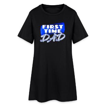 Femme enceinte Papa Déclaration Bébé Famille Bonheur Parents - Robe T-shirt Femme - noir - Devant