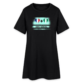 Drapeau France et Nigeria 100% génial - Robe T-shirt Femme - noir - Devant