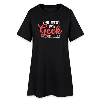 Bester Geek der Welt - Frauen T-Shirt-Kleid - Schwarz - Vorne