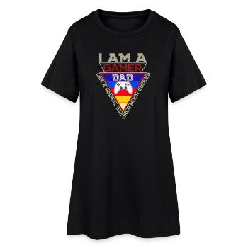 I Am A Gamer Dad - Women’s T-Shirt Dress - black - Front