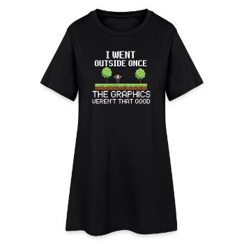 Je suis sorti une fois Pixel Meme - Robe T-shirt Femme - noir - Devant