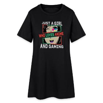 Just a Girl : Anime et Jeux vidéo - Robe T-shirt Femme - noir - Devant