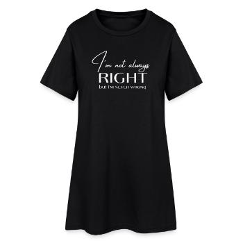Pas toujours la bonne typographie Tee - Robe T-shirt Femme - noir - Devant