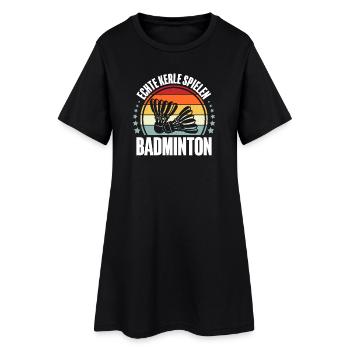 Badminton - Frauen T-Shirt-Kleid - Schwarz - Vorne
