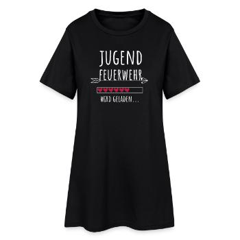 Jugendfeuerwehr Freiwillige Feuerwehr Geschenk - Frauen T-Shirt-Kleid - Schwarz - Vorne