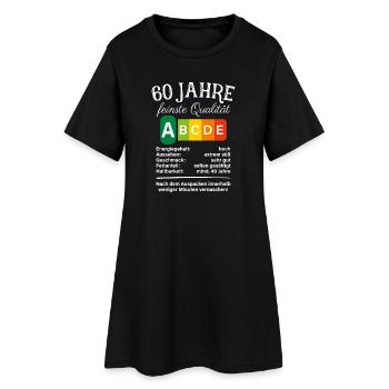 60 Jahre Feinste Qualität Geschenk 60. Geburtstag - Frauen T-Shirt-Kleid - Schwarz - Vorne
