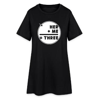 Papa Famille Parents Cool Dire Bébé enceinte - Robe T-shirt Femme - noir - Devant