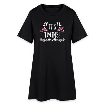 Mère Femme enceinte Déclaration de la famille Bébé Ventre Coeur - Robe T-shirt Femme - noir - Devant