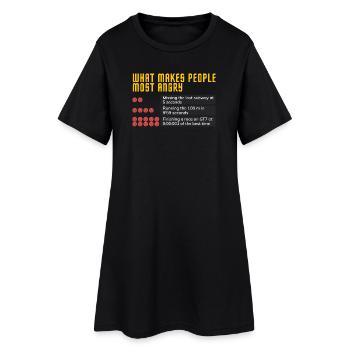 Grille de visages en colère avec typographie audacieuse - Robe T-shirt Femme - noir - Devant