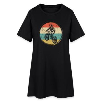 Cercle de motards rétro BMX - Robe T-shirt Femme - noir - Devant