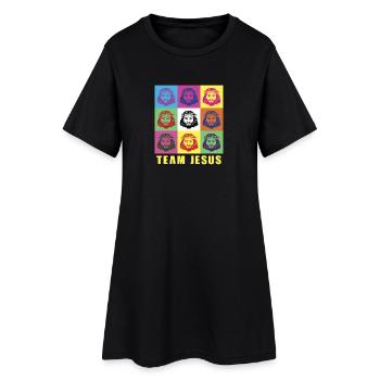 L'équipe Jesus - Robe T-shirt Femme - noir - Devant