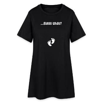 Déclaration de pieds de bébé Grossesse - Robe T-shirt Femme - noir - Devant