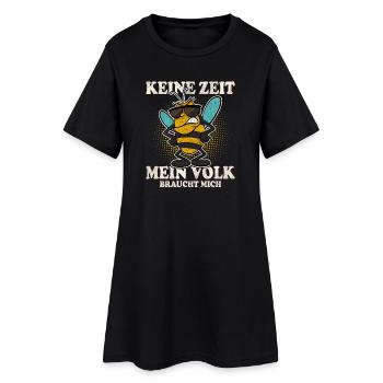 Keine Zeit Mein Volk Braucht Mich Imker - Frauen T-Shirt-Kleid - Schwarz - Vorne