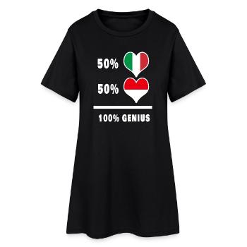 L’Indonésie et l’Italie flagellent 100% de génie - Robe T-shirt Femme - noir - Devant