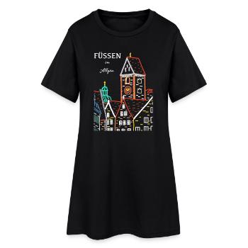 Füssen im Allgäu, Bavière - Robe T-shirt Femme - noir - Devant