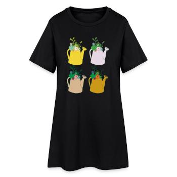 Watering can 4 - Women’s T-Shirt Dress - black - Front