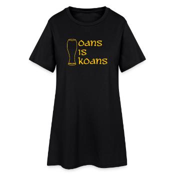 Oans est koans - un n’est pas - dialecte - Robe T-shirt Femme - noir - Devant