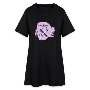 Coiffeuse - Robe T-shirt Femme - noir - Devant