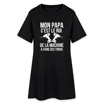bricoleur, super papa, fan de bricolage - Robe T-shirt Femme - noir - Devant