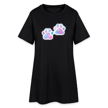Galaxie des pattes de chien - Robe T-shirt Femme - noir - Devant