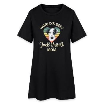 Chien Jack Russell Terrier - Robe T-shirt Femme - noir - Devant