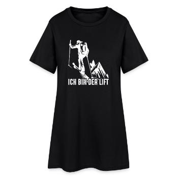Ich bin der Lift – Skitour Spruch - Frauen T-Shirt-Kleid - Schwarz - Vorne