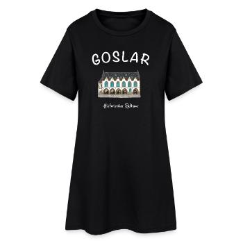 Goslar, hôtel de ville historique emblématique, - Robe T-shirt Femme - noir - Devant