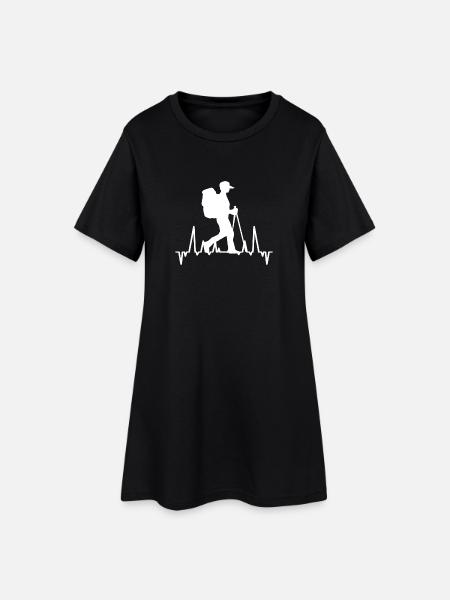 Randonnée Randonnée Randonnée Déclaration Itinéraires de randonnée Nature - Robe T-shirt Femme - noir