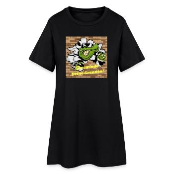 Alligator no Wall no Limit Überwinde Deine Grenzen - Frauen T-Shirt-Kleid - Schwarz - Vorne