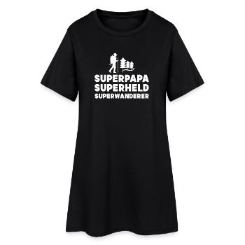 Wanderwege Wandern Statement Wanderer Bergwandern - Frauen T-Shirt-Kleid - Schwarz - Vorne
